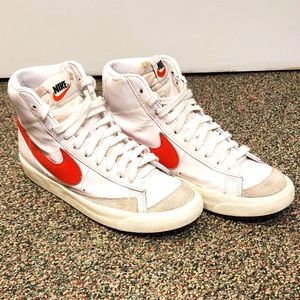Nike Blazer Mid 77 Habanero Red White, Womens, Size 7